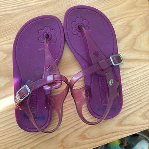 Baby Gap size 10 jelly sandals. So cute! Used condition. Purplish-pink.